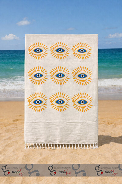 Fabric Box 100% Natural Bamboo Muslin Printed Peshtemal Bath Towel Turkish To...