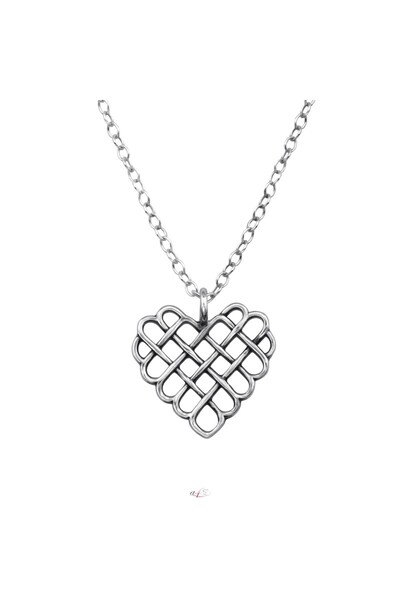 lunamerjewel Gorgeous Heart - 925 Sterling Silver Necklace- delivery from Rom...