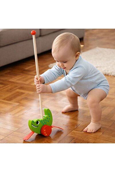 OEM Ξύλινος Κροκόδειλος που σπλαχνώνεται 13x11εκ.