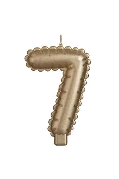 OEM Metallic Gold Birthday Candle No.7
