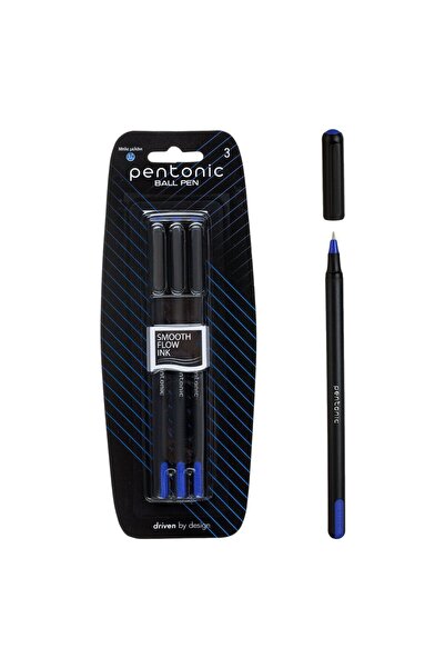 OEM Set Pixuri Ballpen Smooth Flow Ink Albastre Pentonic 0.7mm - 3buc