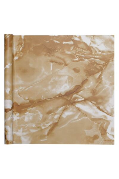 OEM Αυτοκόλλητο Επικάλυψης Επίπλων PVC Εκρού Μάρμαρο σε Ρολό 140x45εκ.