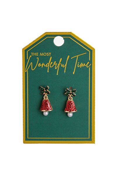 OEM Cercei de Craciun cu Model Clopot cu Fundita Margea de Culoare Aurie & St...