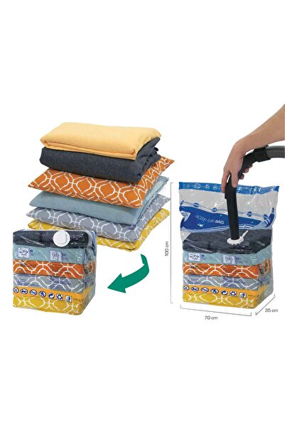 OEM Sac Depozitare Haine Cub cu Vid 70x100x35cm