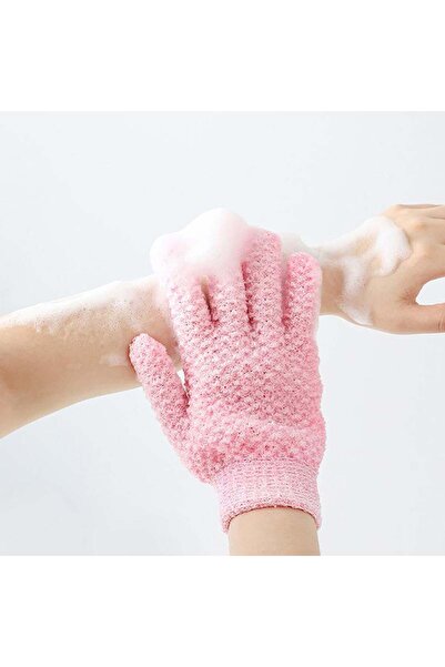 OEM Pink Exfoliating Bath Gloves