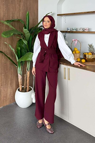 Hazamoda Hicran Ελαστική Στολή Κόκκινο Βουργουνδίας
