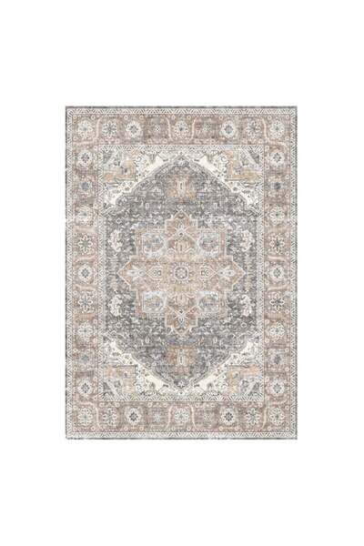 OEM Chenille Rug with Brown & Grey Pattern 150x100cm