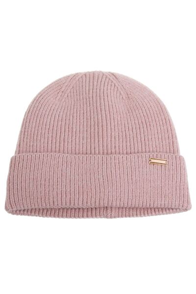 OEM Caciula Impletita Nude cu Captuseala & Vinieta Metalica pentru Femei