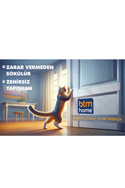btm home Şeffaf Mobilya Koruyucu Yapışkanlı Bant 10m x 10cm Koltuk Kapı Duvar...