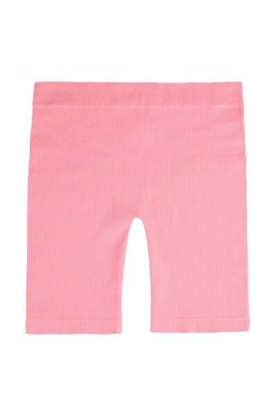 OEM Pink Seamless Ribbed Cycling Tights for Kids 10-12 Years