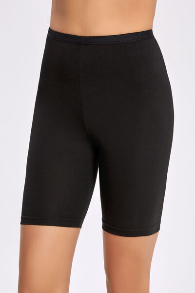 İlke Women's Cotton Thin Waistband Short Leggings