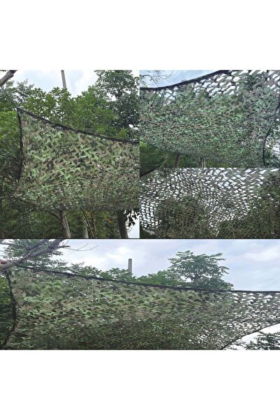 OEM Διχτυωτό ύφασμα σκίασης Πράσινο Καμουφλάζ 3x2μ