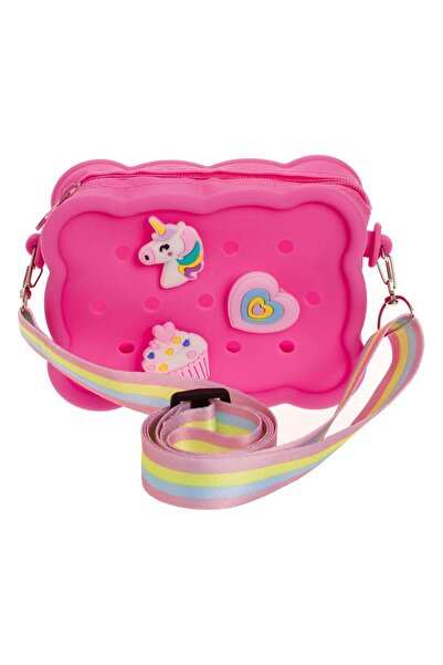 OEM Geanta din Silicon cu Pins & Curea Rainbow pentru Copii 12x4x9cm