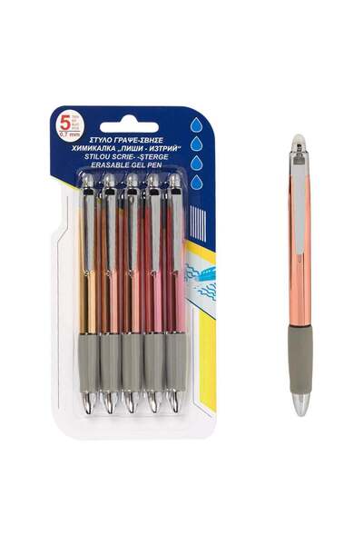 OEM Set Pixuri cu Cerneala Termosensibila Albastra & Radiera 0.7mm - 5buc