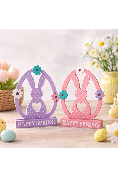 OEM Colorful Bunny Egg Decoration 12x3x18cm
