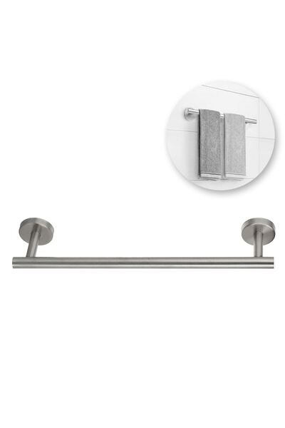 OEM Silver Stainless Steel Bathroom Towel Holder 40x6cm