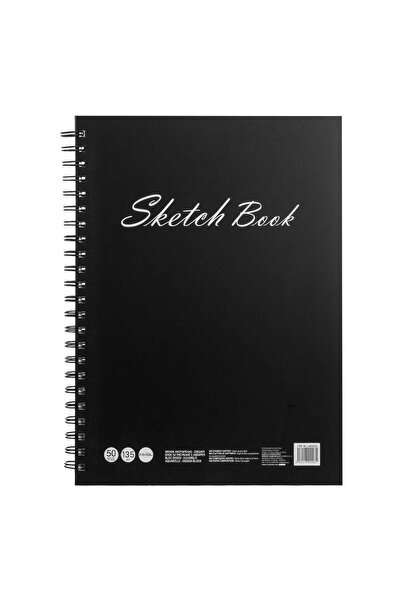 OEM Μπλοκ Σχεδίου Α4 με Σπιράλ και Μαύρο Εξώφυλλο - 50 Φύλλα