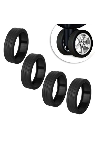 OEM Black Covers for Suitcase Wheels - 4pcs