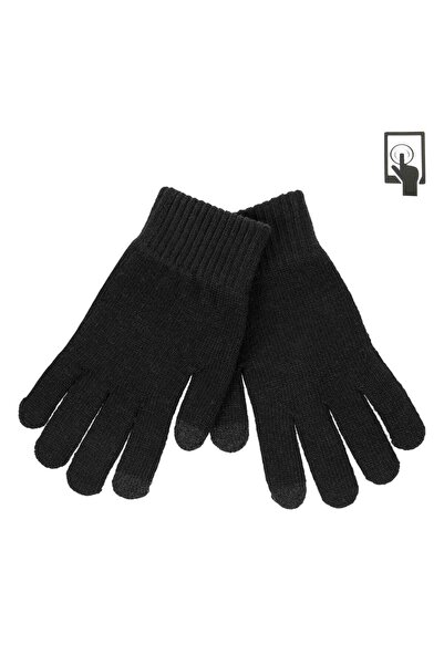 OEM Μαύρα Πλεκτά Γάντια Οθόνης Αφής για Άνδρες - 1 Ζευγάρι