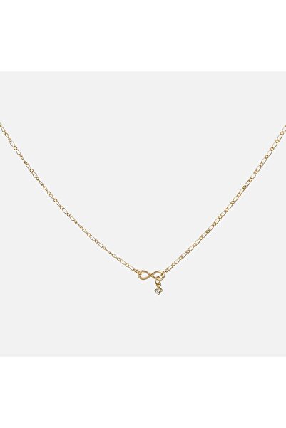 OEM Colier Dama Lant de Culoare Aurie cu Infinit & Stras