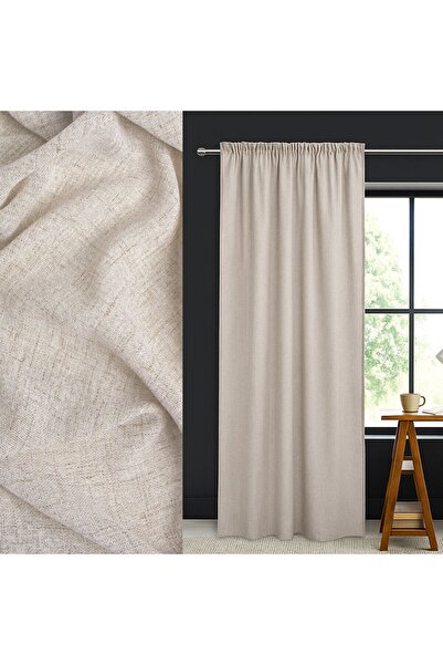 OEM Beige Decorative Curtain with Ribbon 140x260cm