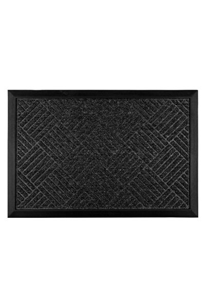 OEM Black Grey Striped Entrance Mat 60x40cm