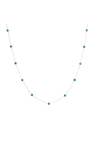 OEM Lant Talie de Culoare Aurie cu Pietre Turcoaz pentru Femei