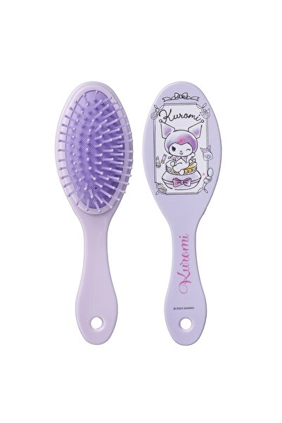 OEM Lilac Oval Hair Brush with Kuromi Pattern for Children 18 centimeters