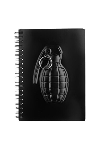 OEM Черен бележник с шарки 12.5x17.5см - 60F