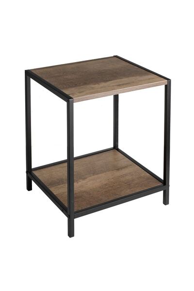 OEM Masuta din Stejar cu 2 Niveluri si Cadru Metalic 32x28.5x37cm