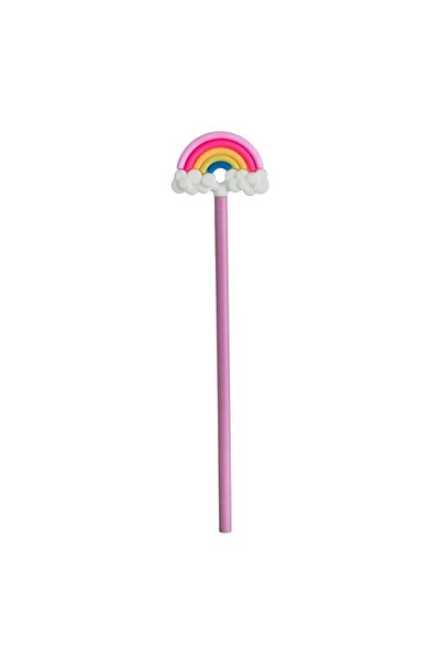 OEM Pink Pencil with Rainbow Topper 21 centimeters