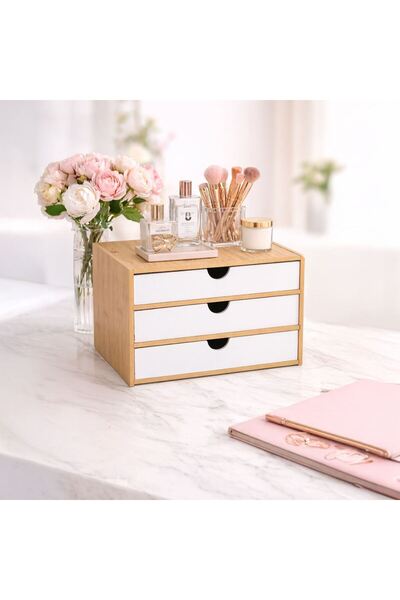 OEM Wooden Box with 3 Drawers 25x15.5x15.5 centimeters