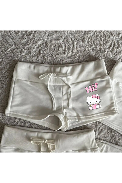 Gofeel Hello Kitty Hi Written Mini Shorts