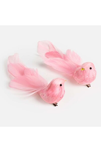 OEM Decoratiuni de Perdea Pasari Roz 15 centimetri - 2buc