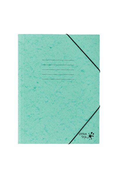 OEM Mint Green Paper File Folder with Elastic 25.5x34.5 centimeters