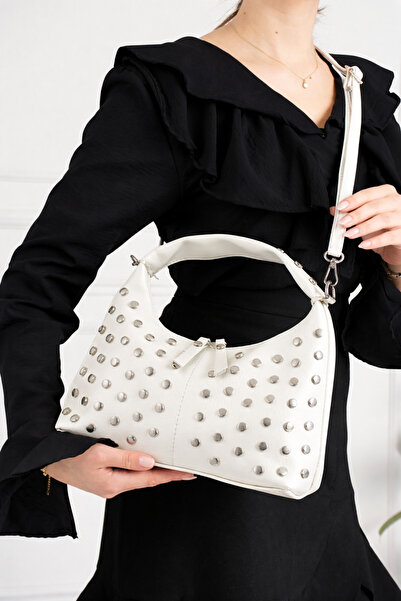 Valu Accessorize Women's Studded Detail Adjustable Strap El and Shoulder Bag ...