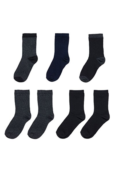 OEM Şosete de Iarna pentru Baieti Negre Antracit Bleu - 7 perechi 39-41