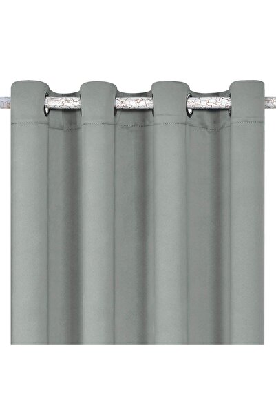 OEM Decorative Window Curtain Grey with Rings 140x140cm