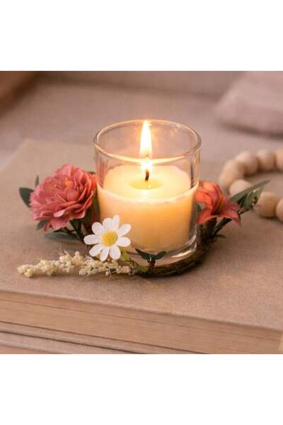 OEM Set Lumanare cu Coronita de Flori