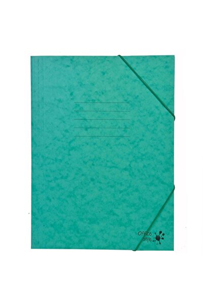 OEM Mapa Prespan Verde din Hartie cu Elastic 25,5x34,5 centimetri