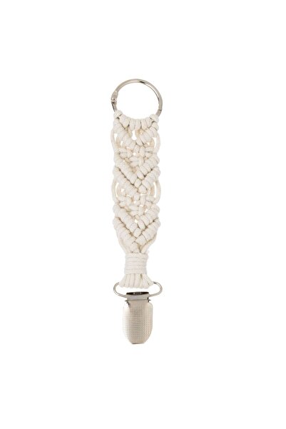 OEM Ecru Cotton Macrame Clip Keychain for Attaching Hats to Suitcases & Bags ...