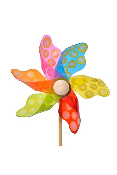 OEM Colorful Mini Wooden Windmill 27cm