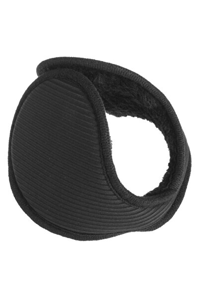 OEM Aparatori Urechi Negre Ribbed cu Blana Artificiala