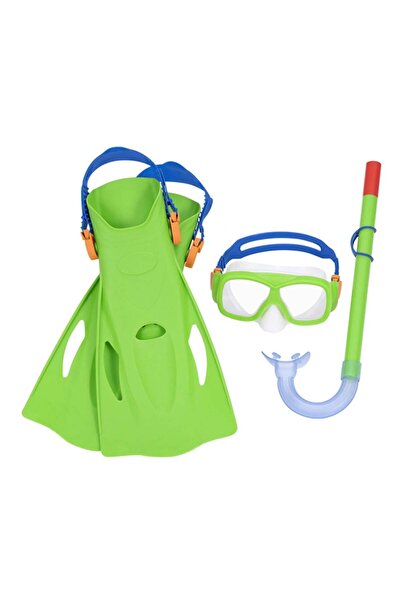 OEM Σετ Μάσκα Αναπνευστήρα και Πτερύγια Κολύμβησης σε Πράσινο Λάιμ