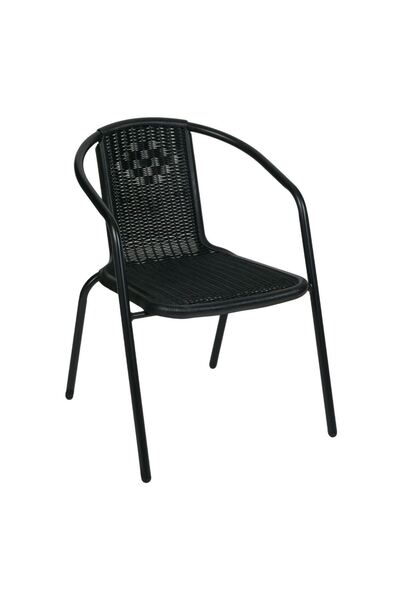 OEM Scaun de Gradina Metalic Negru 54x63x73cm