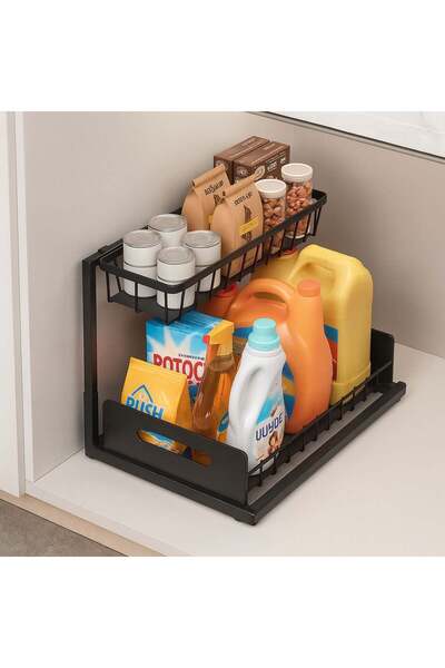 OEM Raft Metalic Glisant cu Suport 36x27x28,5 centimetri