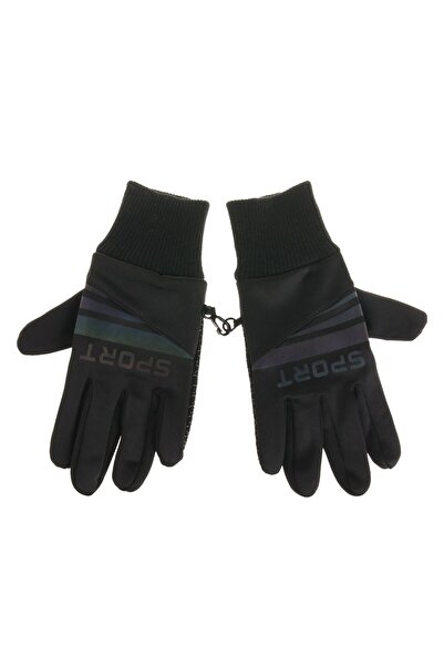 OEM Manusi Negre cu Dungi Irizate Elastic & Clip ”Sport„ pentru Ecran Tactil ...