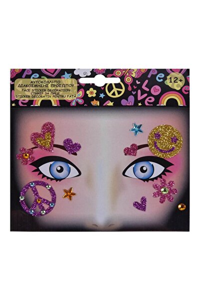 OEM Mask Tattoo Sticker Flowers Hearts Peace with Glitter & Strass