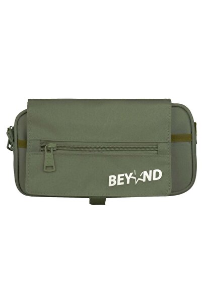 OEM Large Pencil Case with 4 Zippers Khaki 22x9x11cm
