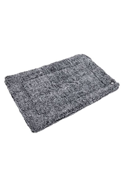OEM Pet Fluffy Anthracite Mat with Paw Pattern 90x56cm